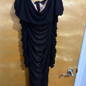 Fashion Nova Black Midi Off The Shoulder Dress